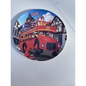Vintage 2000 McDonalds Ronald McDonald London Bus Melamine Plate Collectible